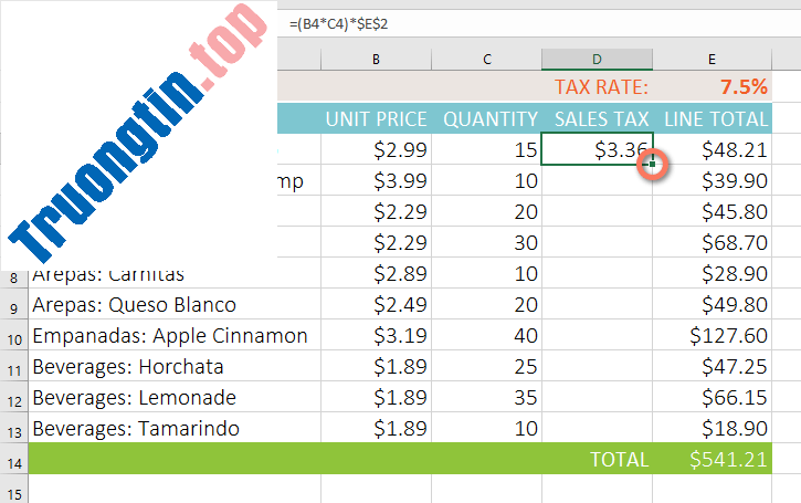 Excel&nbsp;2019&nbsp;(Phần&nbsp;14):&nbsp;Tham&nbsp;chiếu&nbsp;ô&nbsp;tương&nbsp;đối&nbsp;và&nbsp;tuyệt&nbsp;đối