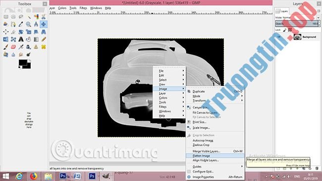 Cách tạo hiệu ứng X-quang trong GIMP