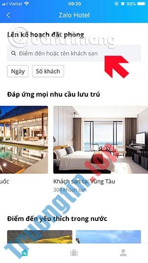 Cách&nbsp;đặt&nbsp;phòng&nbsp;khách&nbsp;sạn&nbsp;trên&nbsp;Zalo