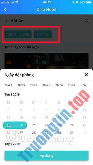 Cách&nbsp;đặt&nbsp;phòng&nbsp;khách&nbsp;sạn&nbsp;trên&nbsp;Zalo