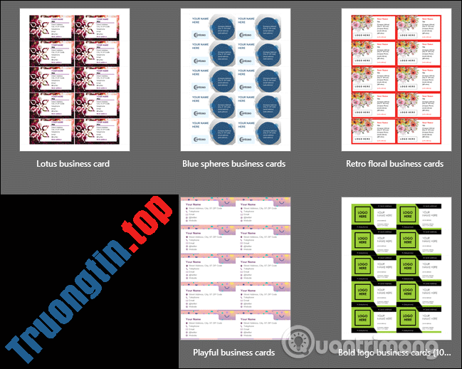 Cách&nbsp;thiết&nbsp;kế&nbsp;danh&nbsp;thiếp&nbsp;trong&nbsp;Microsoft&nbsp;Word