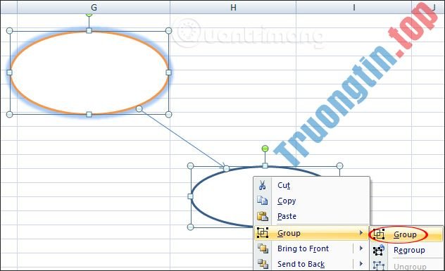 Cách cố định hình khối chèn trong Excel