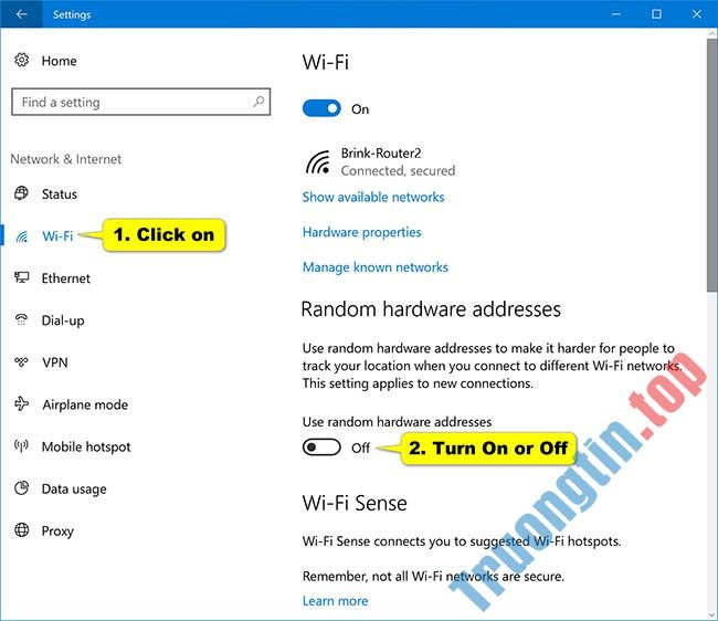 Cách&nbsp;kích&nbsp;hoạt&nbsp;địa&nbsp;chỉ&nbsp;MAC&nbsp;ngẫu&nbsp;nhiên&nbsp;cho&nbsp;mạng&nbsp;WiFi&nbsp;trên&nbsp;Windows&nbsp;10