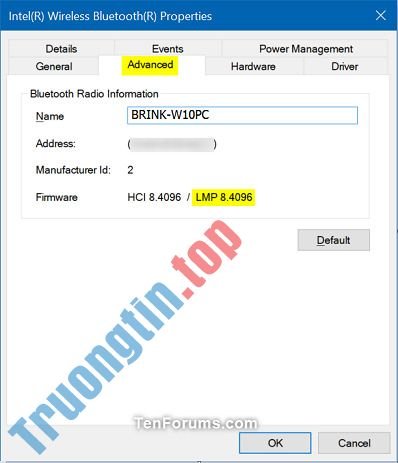 Cách&nbsp;kiểm&nbsp;tra&nbsp;phiên&nbsp;bản&nbsp;Bluetooth&nbsp;trong&nbsp;Windows&nbsp;10