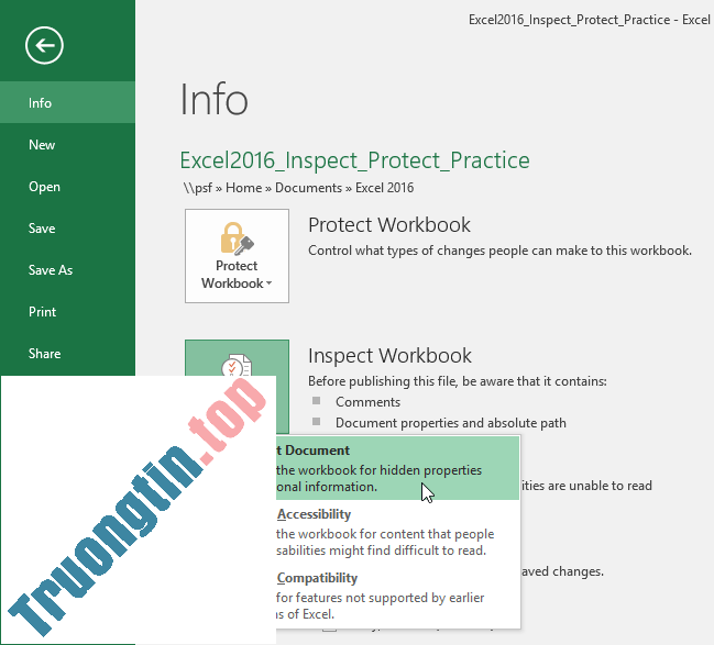 Excel&nbsp;2019&nbsp;(Phần&nbsp;25):&nbsp;Kiểm&nbsp;tra&nbsp;và&nbsp;bảo&nbsp;vệ&nbsp;workbook