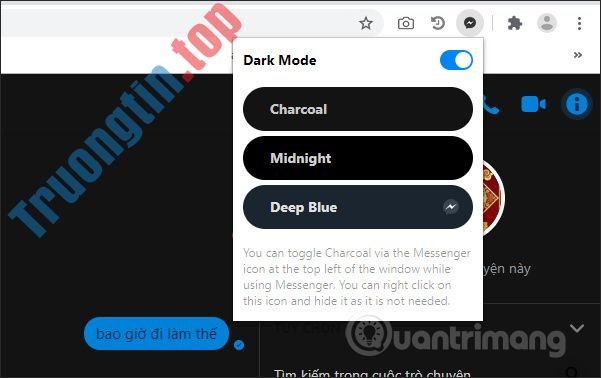 Cách&nbsp;bật&nbsp;chế&nbsp;độ&nbsp;Dark&nbsp;Mode&nbsp;trên&nbsp;Messenger&nbsp;PC&nbsp;và&nbsp;mobile