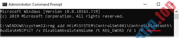 Cách&nbsp;bật/tắt&nbsp;Bluetooth&nbsp;Absolute&nbsp;Volume&nbsp;trong&nbsp;Windows&nbsp;10