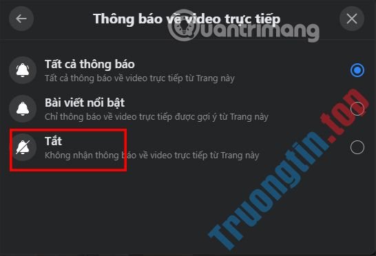 Cách&nbsp;tắt&nbsp;thông&nbsp;báo&nbsp;Fanpage&nbsp;Facebook