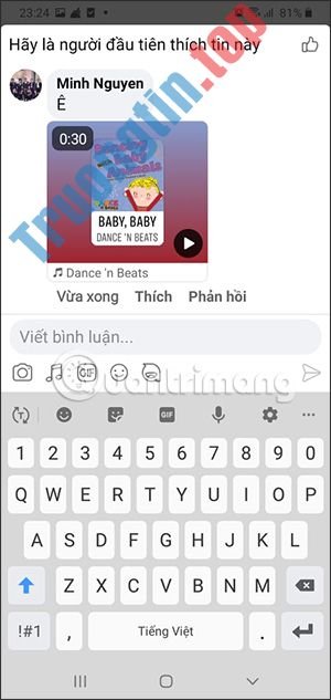 Cách&nbsp;bình&nbsp;luận&nbsp;Facebook&nbsp;bằng&nbsp;bài&nbsp;hát