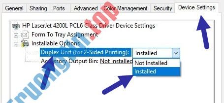 Cách kích hoạt tính năng in hai mặt trong Windows 10