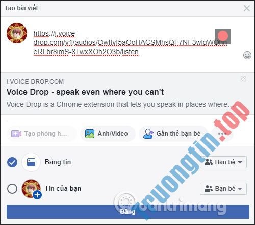 Cách&nbsp;tạo&nbsp;bản&nbsp;ghi&nbsp;âm&nbsp;trên&nbsp;Facebook