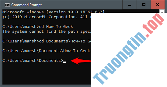 Cách thay đổi thư mục trong Command Prompt trên Windows 10