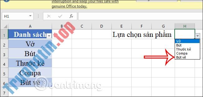 Cách&nbsp;chỉnh&nbsp;sửa&nbsp;danh&nbsp;sách&nbsp;xổ&nbsp;xuống&nbsp;trong&nbsp;Excel