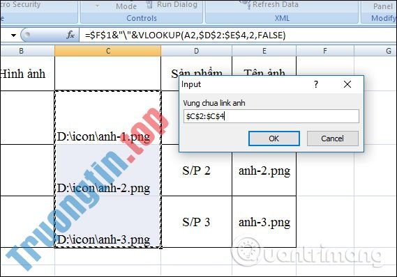 Cách&nbsp;chèn&nbsp;ảnh&nbsp;hàng&nbsp;loạt&nbsp;vào&nbsp;ô&nbsp;Excel