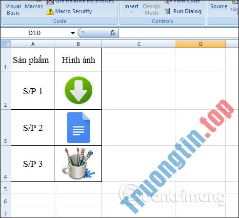 Cách chèn ảnh hàng loạt vào ô Excel