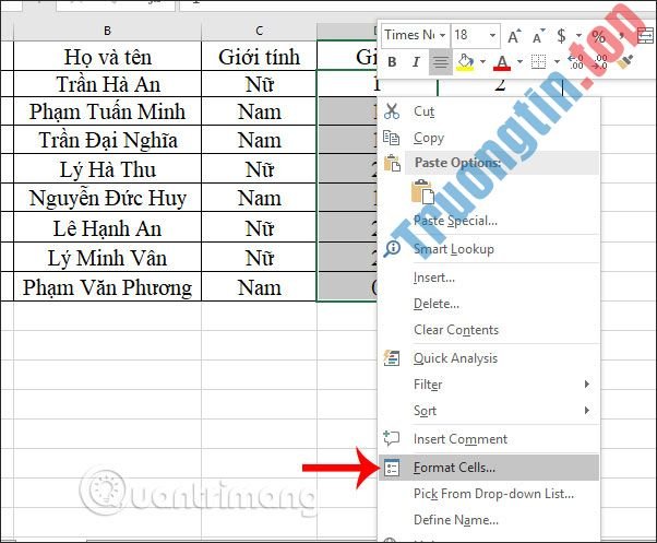 Cách&nbsp;thêm&nbsp;đơn&nbsp;vị&nbsp;vào&nbsp;ô&nbsp;trong&nbsp;Excel