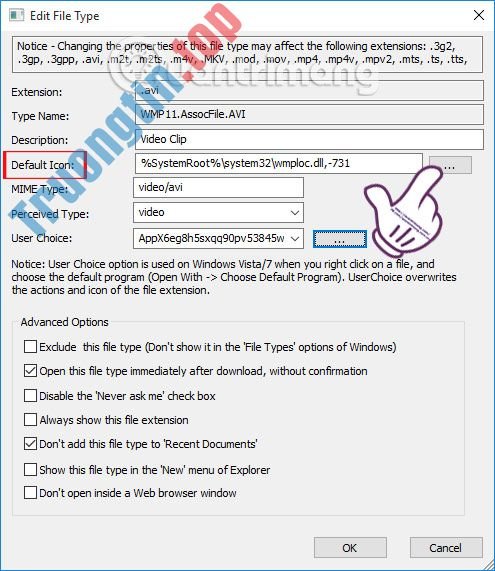 Cách&nbsp;thay&nbsp;đổi&nbsp;biểu&nbsp;tượng&nbsp;mặc&nbsp;định&nbsp;trên&nbsp;Windows&nbsp;10