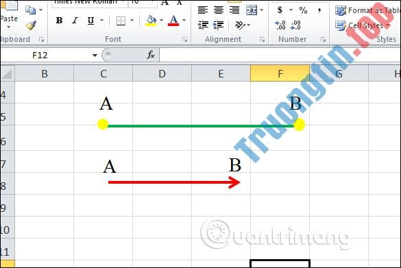 Cách&nbsp;vẽ&nbsp;đường&nbsp;thẳng,&nbsp;vẽ&nbsp;mũi&nbsp;tên&nbsp;trong&nbsp;Excel