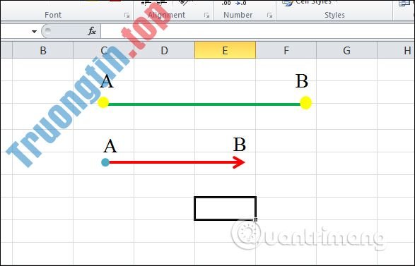Cách&nbsp;vẽ&nbsp;đường&nbsp;thẳng,&nbsp;vẽ&nbsp;mũi&nbsp;tên&nbsp;trong&nbsp;Excel