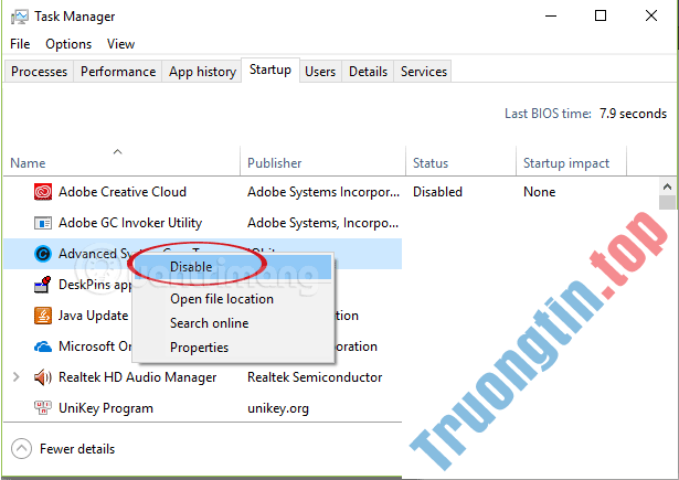 Tắt&nbsp;các&nbsp;chương&nbsp;trình&nbsp;khởi&nbsp;động&nbsp;cùng&nbsp;hệ&nbsp;thống&nbsp;trên&nbsp;Windows&nbsp;10