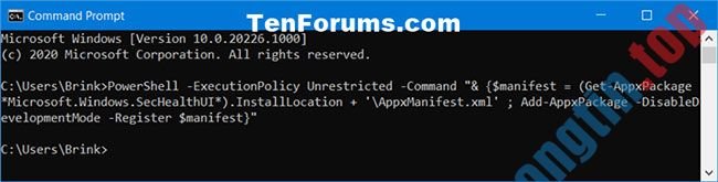 Cách&nbsp;reset&nbsp;ứng&nbsp;dụng&nbsp;Windows&nbsp;Security&nbsp;trong&nbsp;Windows&nbsp;10