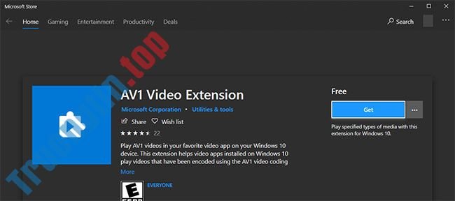 Cách&nbsp;cài&nbsp;đặt&nbsp;codec&nbsp;AV1&nbsp;trong&nbsp;Windows&nbsp;10