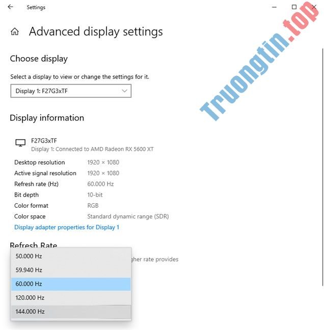 Tìm tốc độ refresh Windows 10 ở đâu? Làm thế nào để thay đổi tốc độ refresh Windows 10? 4 Tìm tốc độ refresh Windows 10 ở đâu? Làm thế nào để thay đổi tốc độ refresh Windows 10?