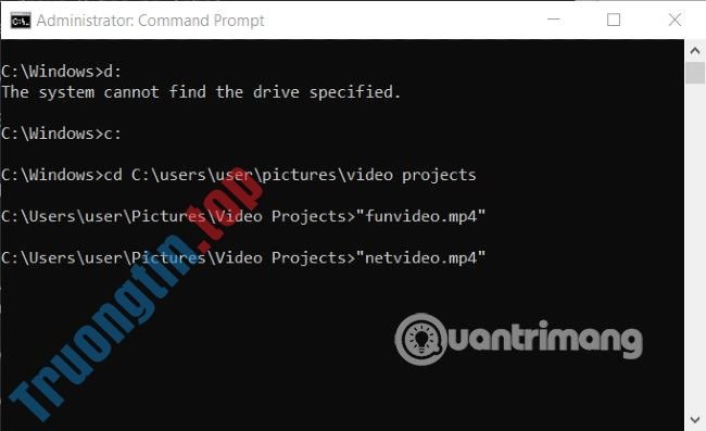 Cách tìm và mở file bằng Command Prompt