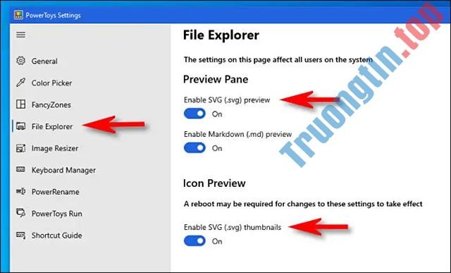 Cách kích hoạt hình thu nhỏ (thumbnails) cho file SVG trên Windows 10