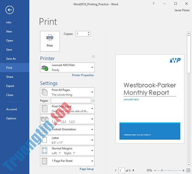 Word&nbsp;2019&nbsp;(Phần&nbsp;12):&nbsp;In&nbsp;tài&nbsp;liệu