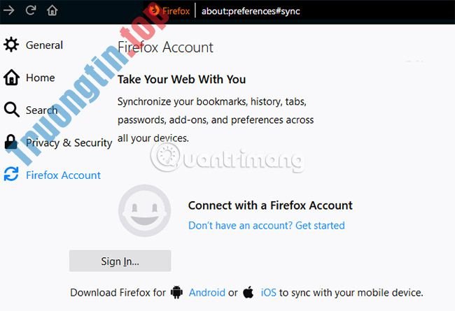 Cách&nbsp;đồng&nbsp;bộ&nbsp;dữ&nbsp;liệu&nbsp;trên&nbsp;Firefox