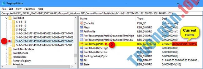 Cách&nbsp;thay&nbsp;đổi&nbsp;tên&nbsp;thư&nbsp;mục&nbsp;User&nbsp;Profile&nbsp;trong&nbsp;Windows&nbsp;10