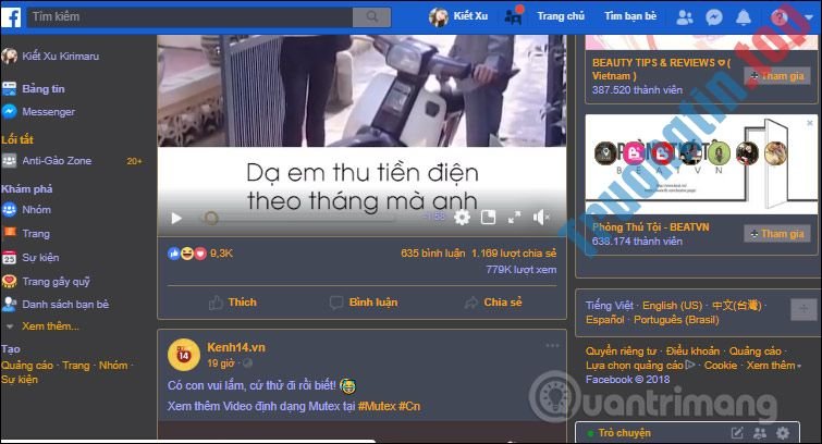 Cách&nbsp;tùy&nbsp;biến&nbsp;giao&nbsp;diện&nbsp;Facebook&nbsp;bằng&nbsp;SC&nbsp;World