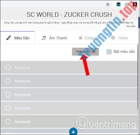 Cách&nbsp;tùy&nbsp;biến&nbsp;giao&nbsp;diện&nbsp;Facebook&nbsp;bằng&nbsp;SC&nbsp;World