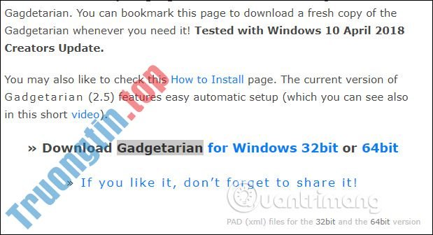Cách&nbsp;cài&nbsp;Gadget&nbsp;cho&nbsp;Windows&nbsp;10&nbsp;bằng&nbsp;Gadgetarian