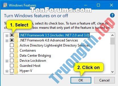 Hướng dẫn cài đặt .NET Framework 3.5 trên Windows 10 3 Hướng dẫn cài đặt .NET Framework 3.5 trên Windows 10