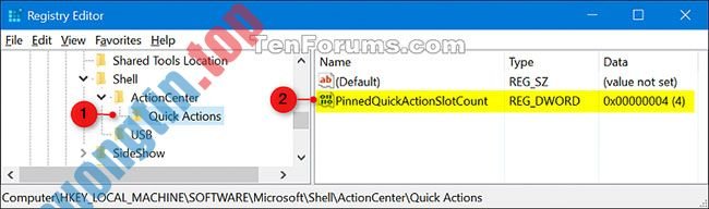 Cách&nbsp;thay&nbsp;đổi&nbsp;số&nbsp;lượng&nbsp;Quick&nbsp;Action&nbsp;hiển&nbsp;thị&nbsp;trong&nbsp;Action&nbsp;Center&nbsp;Windows&nbsp;10