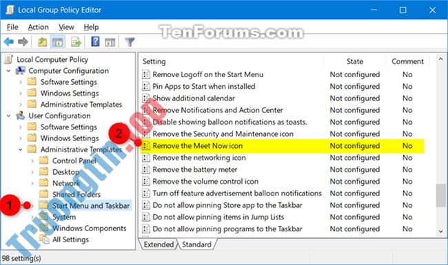Cách&nbsp;thêm/xóa&nbsp;biểu&nbsp;tượng&nbsp;Meet&nbsp;Now&nbsp;trên&nbsp;Taskbar&nbsp;trong&nbsp;Windows&nbsp;10