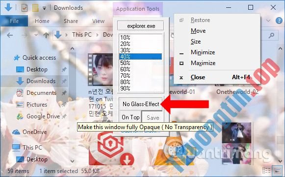 Cách&nbsp;biến&nbsp;mọi&nbsp;cửa&nbsp;sổ&nbsp;trên&nbsp;Windows&nbsp;10&nbsp;trong&nbsp;suốt