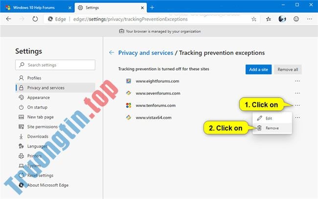 Thêm&nbsp;và&nbsp;xóa&nbsp;ngoại&nbsp;lệ&nbsp;trong&nbsp;Tracking&nbsp;Prevention&nbsp;trên&nbsp;Microsoft&nbsp;Edge&nbsp;Chromium