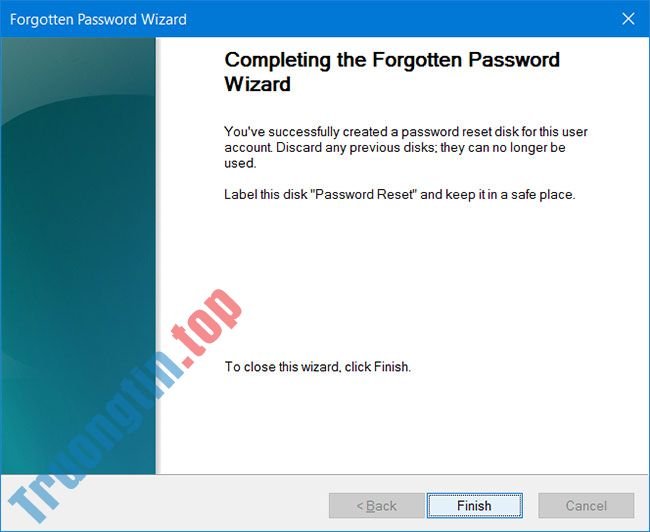 Tạo Password Reset Disk bằng USB trên Windows 10