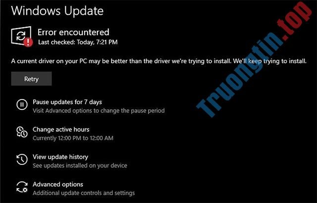 Khắc phục lỗi cài đặt trùng lặp driver cũ trên Windows Update