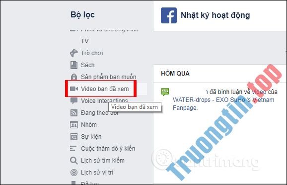 Cách&nbsp;tìm&nbsp;lại&nbsp;video&nbsp;đã&nbsp;xem&nbsp;trên&nbsp;Facebook