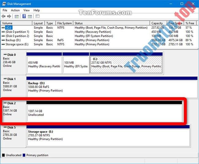 Cách xóa ổ khỏi Storage Pool trong Storage Spaces trên Windows 10