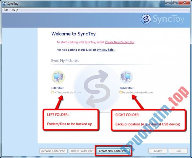 Cách&nbsp;sử&nbsp;dụng&nbsp;SyncToy&nbsp;để&nbsp;sao&nbsp;lưu&nbsp;dữ&nbsp;liệu