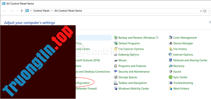 Cách thêm System Configuration (msconfig) vào Control Panel