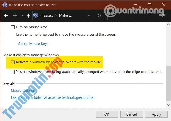 Cách&nbsp;ngăn&nbsp;chuột&nbsp;tự&nbsp;động&nbsp;nhấp&nbsp;hoặc&nbsp;chọn&nbsp;khi&nbsp;bạn&nbsp;di&nbsp;chuyển&nbsp;con&nbsp;trỏ&nbsp;trong&nbsp;Windows&nbsp;10