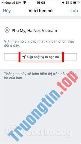 Cách&nbsp;thay&nbsp;đổi&nbsp;vị&nbsp;trí&nbsp;hẹn&nbsp;hò&nbsp;Facebook