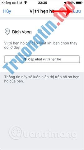 Cách&nbsp;thay&nbsp;đổi&nbsp;vị&nbsp;trí&nbsp;hẹn&nbsp;hò&nbsp;Facebook