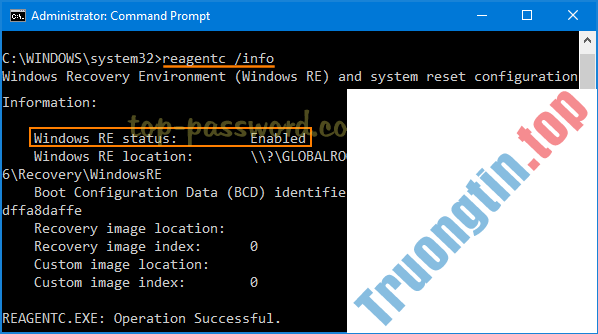 Kích&nbsp;hoạt/vô&nbsp;hiệu&nbsp;hóa&nbsp;Windows&nbsp;Recovery&nbsp;Environment&nbsp;(WinRE)&nbsp;trong&nbsp;Windows&nbsp;10